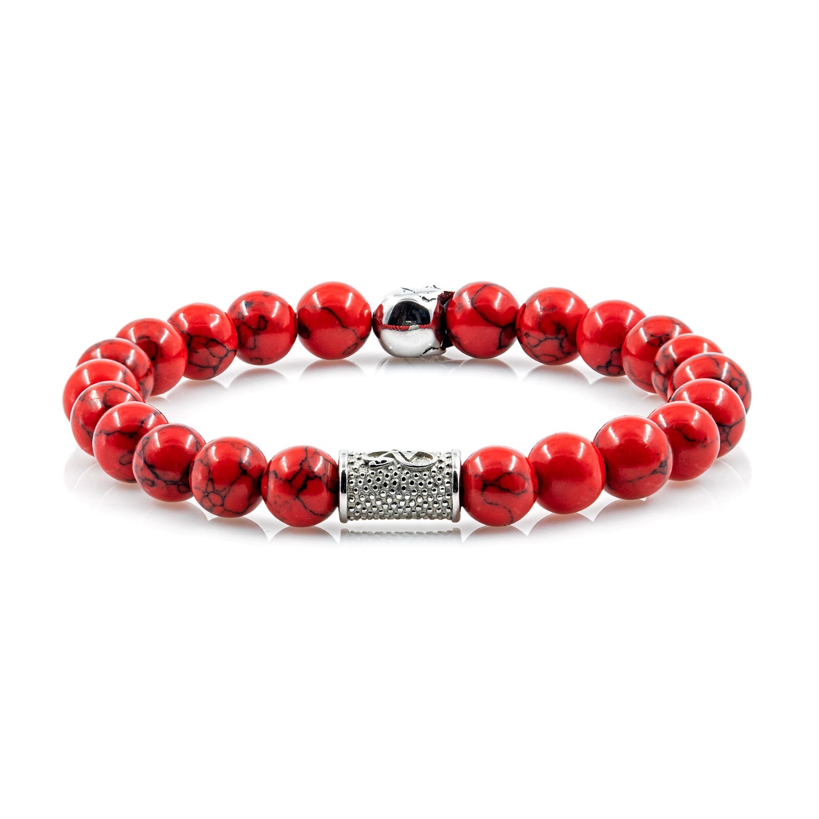 Red Turquoise Bracelet Bracelet Bead Bracelet Skull Stainless Steel