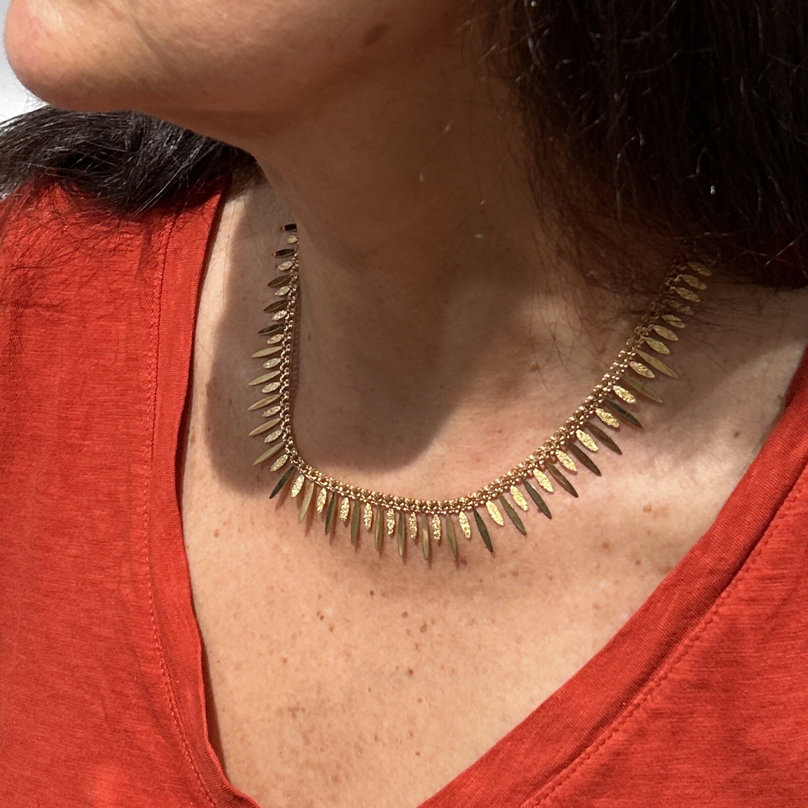 Estate 18k Gold Italian Necklace 16 1/2 Inch – 25.0 Grams