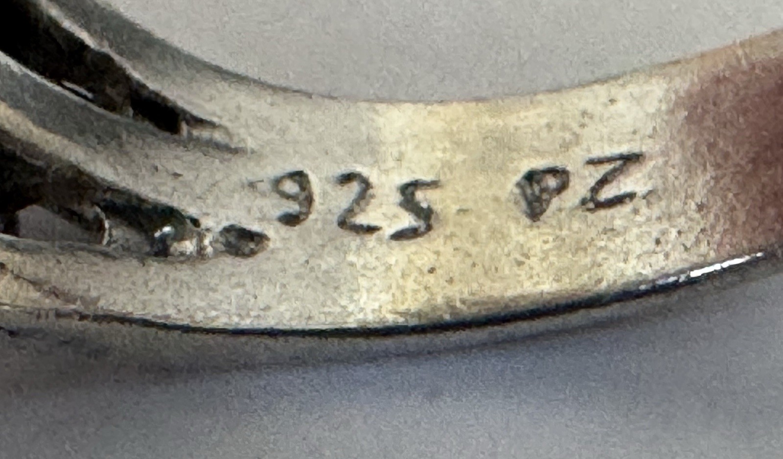 Fantastic Signed PZ Paz Israel Floral Leaf Cluster Sterling Silver Size 6 Ring