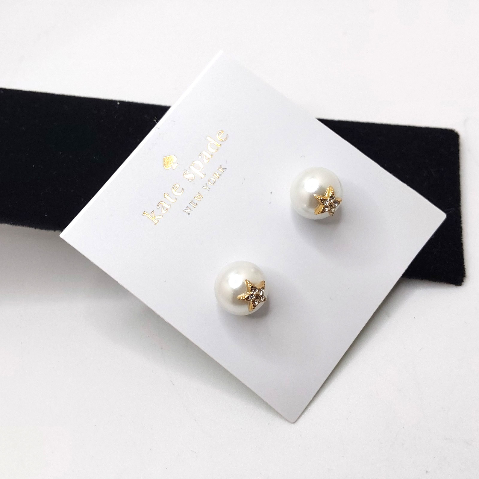 Kate Spade New York Star Quality Beautiful Cream Pearl Stud Earrings
