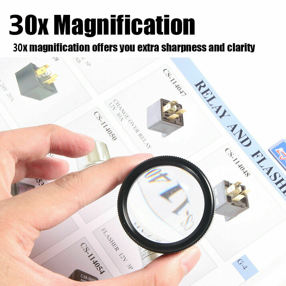 2Pcs 40X30 Magnifying Loupe Jewelry Eye Glass Magnifier Jewelers Loop Pocket #US