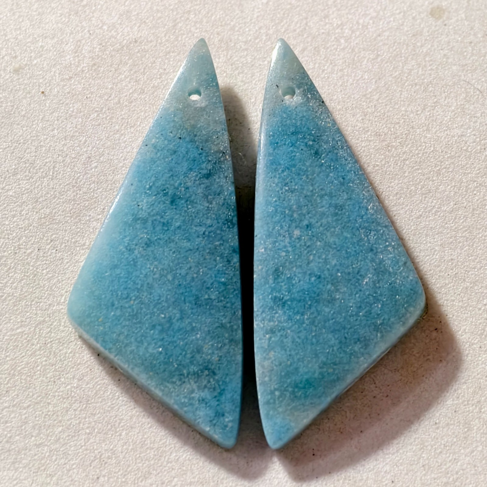35 Cts Natural Trolleite Drilled Pair Cabochon Gemstone For Jewelry 36.1X15.1 MM