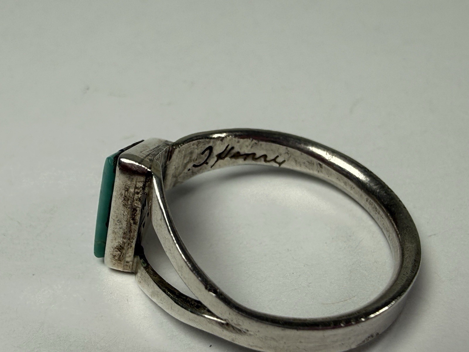 J Henry Navajo Sterling Silver Sugilite Lapis Turquoise Inlay Ring Sz 6.25