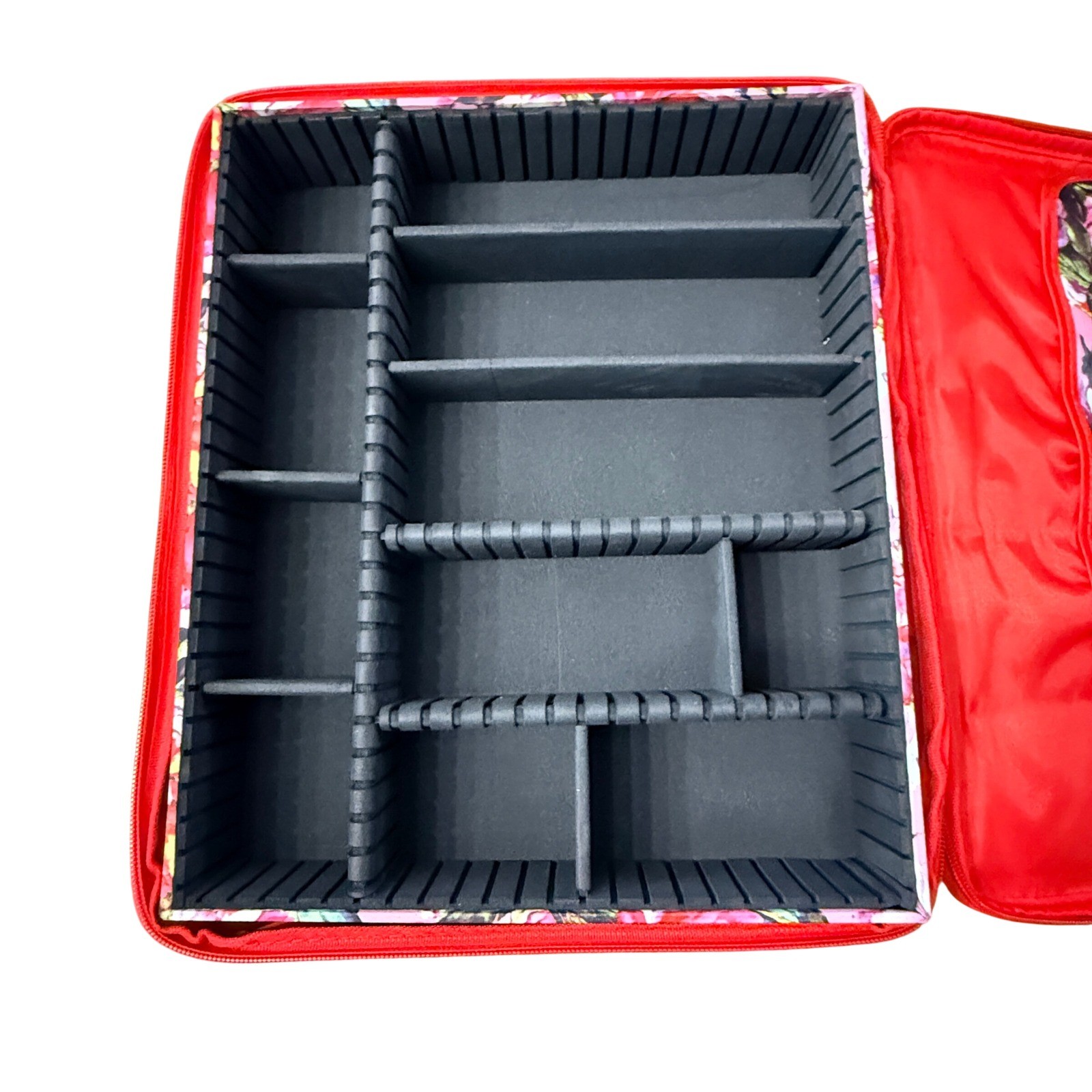 Joy Mangano Womens Jewel Kit Duo Floral Expandable Jewelry Case OS Red Polyester