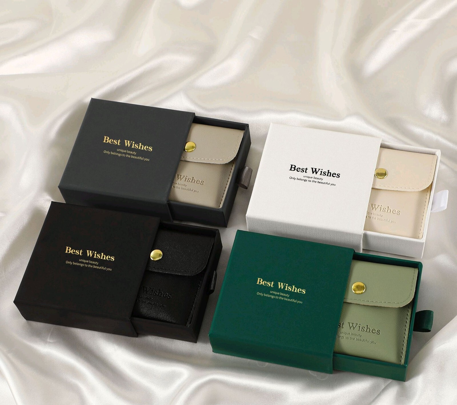 9ct Yellow Gold & Silver Double Heart Cut Solitaire Stud Earrings 6mm and 4mm