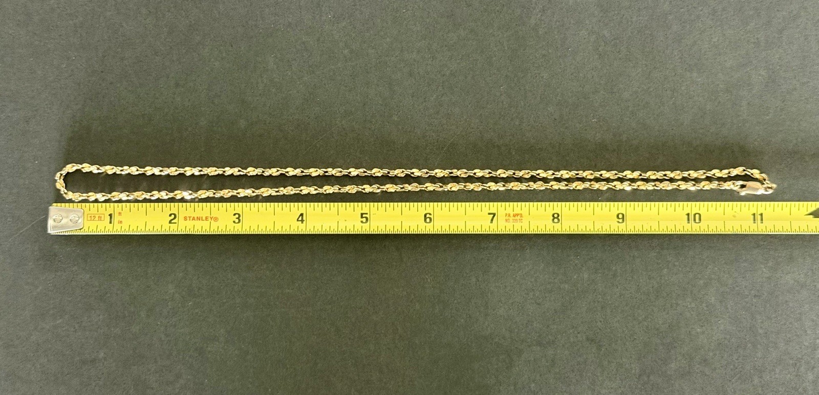 Solid 14K Yellow Gold S-Link Tinsel Chain 12.2 Grams Sparkling Twist Estate 22”