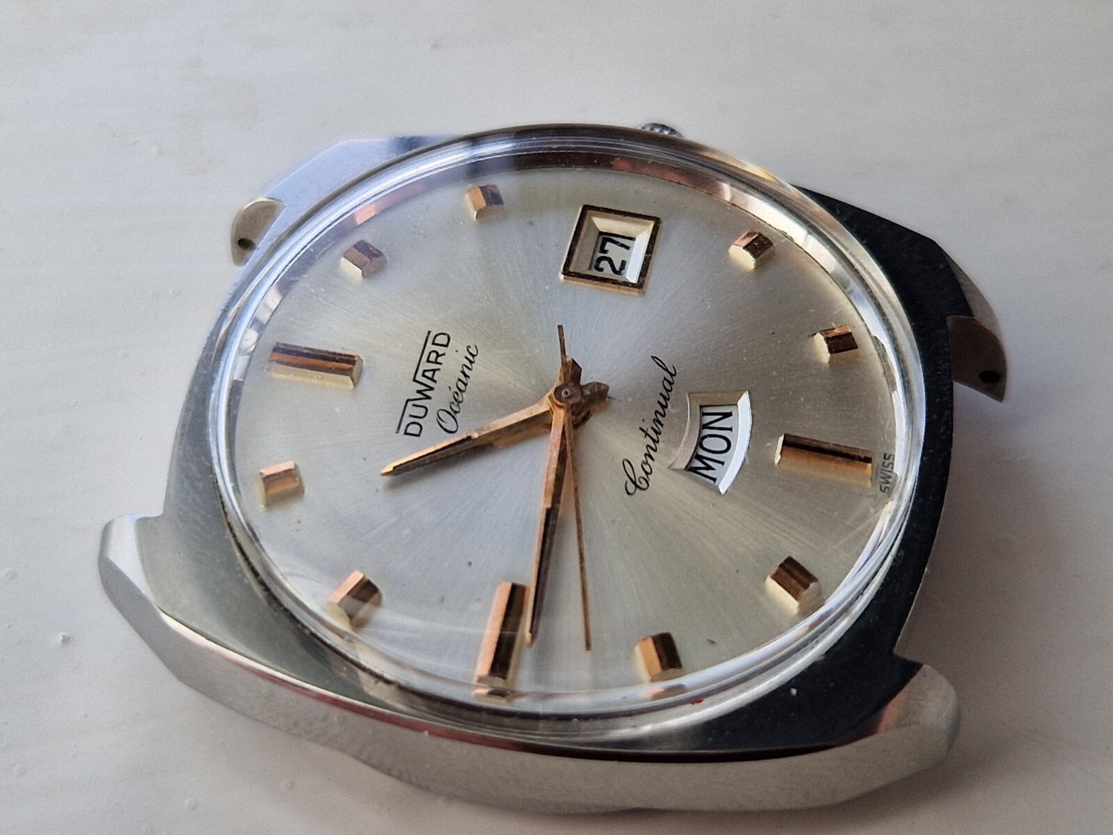 Vintage Automatic Duward Oceanic Continual watch Brevet Technos case mixparts