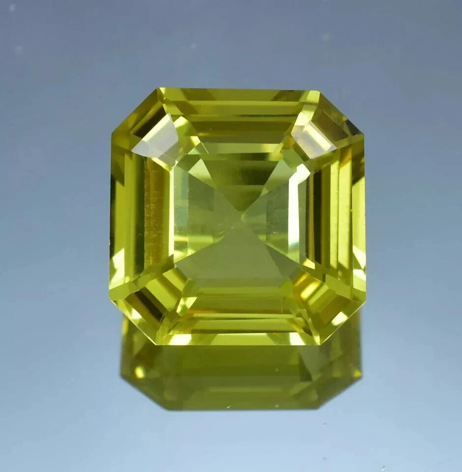 10 Ct Natural Certified Yellow Sapphire Asscher Cut Loose Gemstone for Jewelry