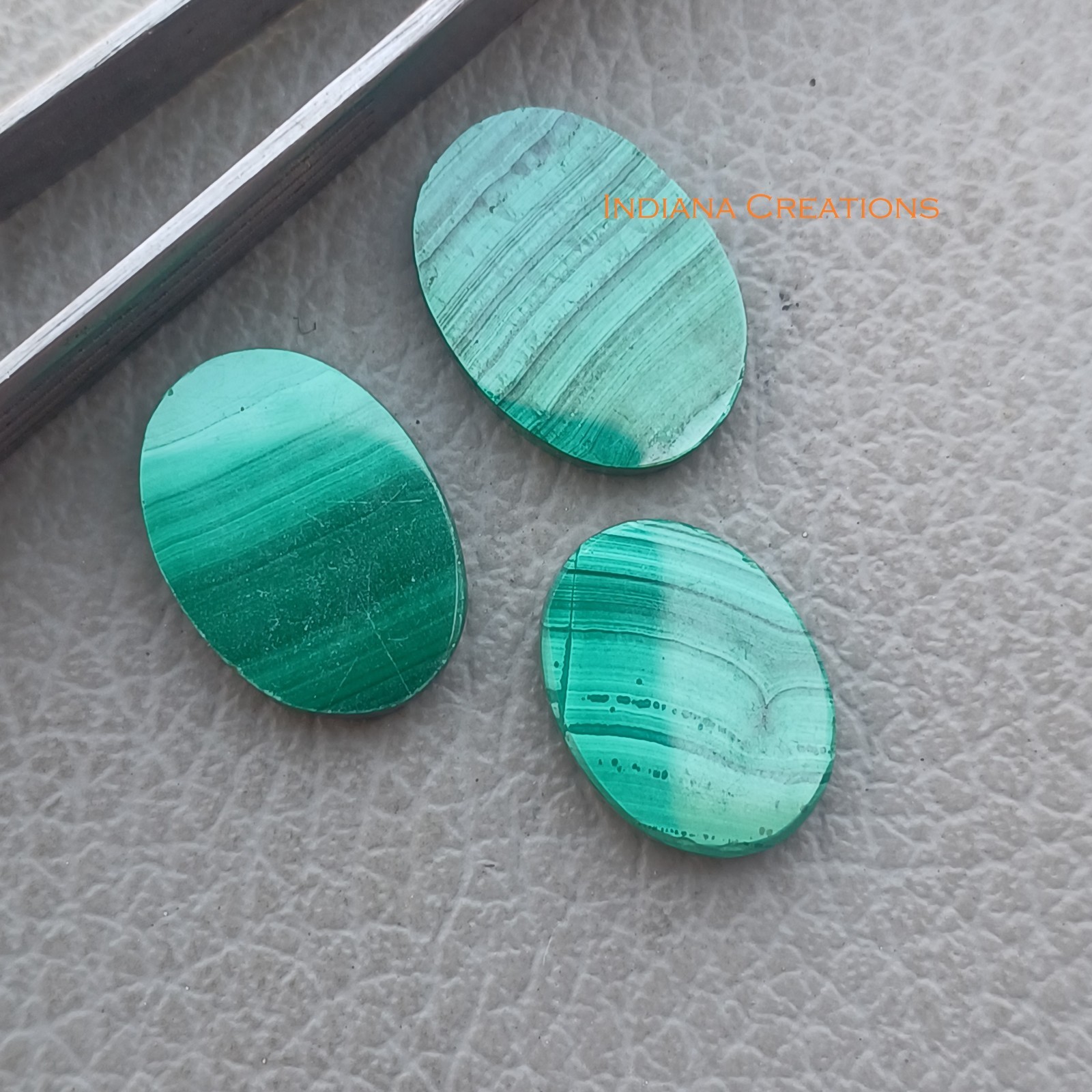 Malachite Oval Bothside Flatback 10x14mm To 20x25mm Natural Loose Gemstone
