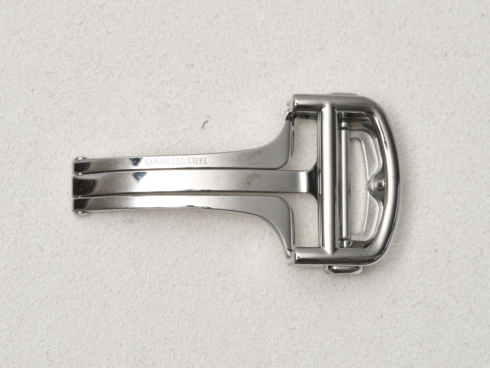 Cartier Deployment Buckle Clasp 18mm Fold Over Button Stainless Steel Genuine