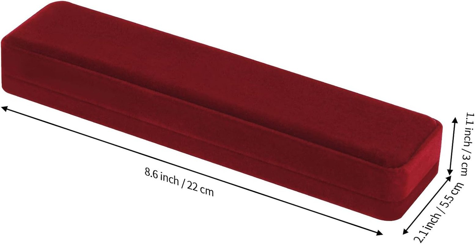 4 Pieces Velvet Bracelet Necklace Pendant Jewelry Box, Small Long Jewelry