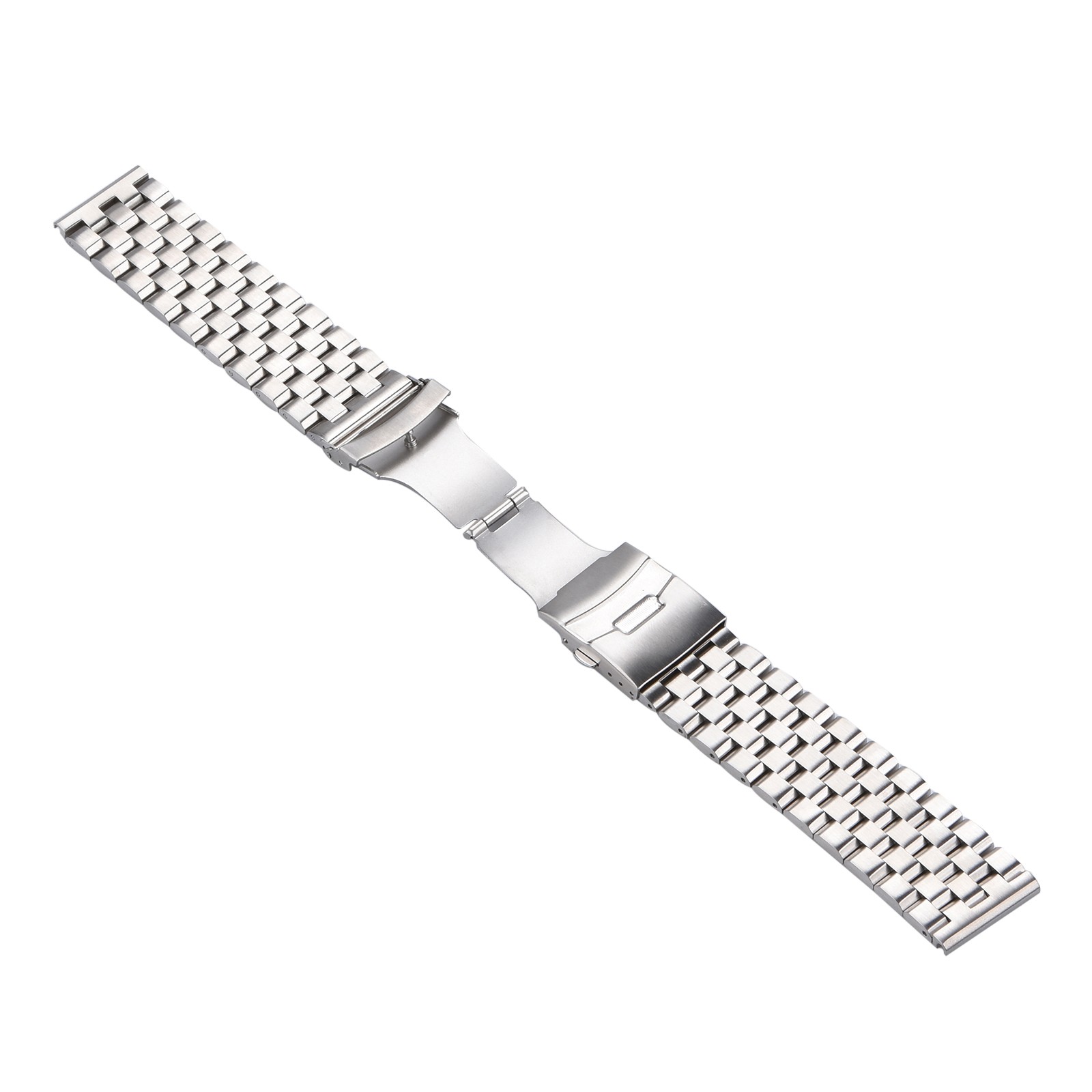 Silver 24mm Width Watch Band Strap Bracelet Link Solid Watchband Replacement xx