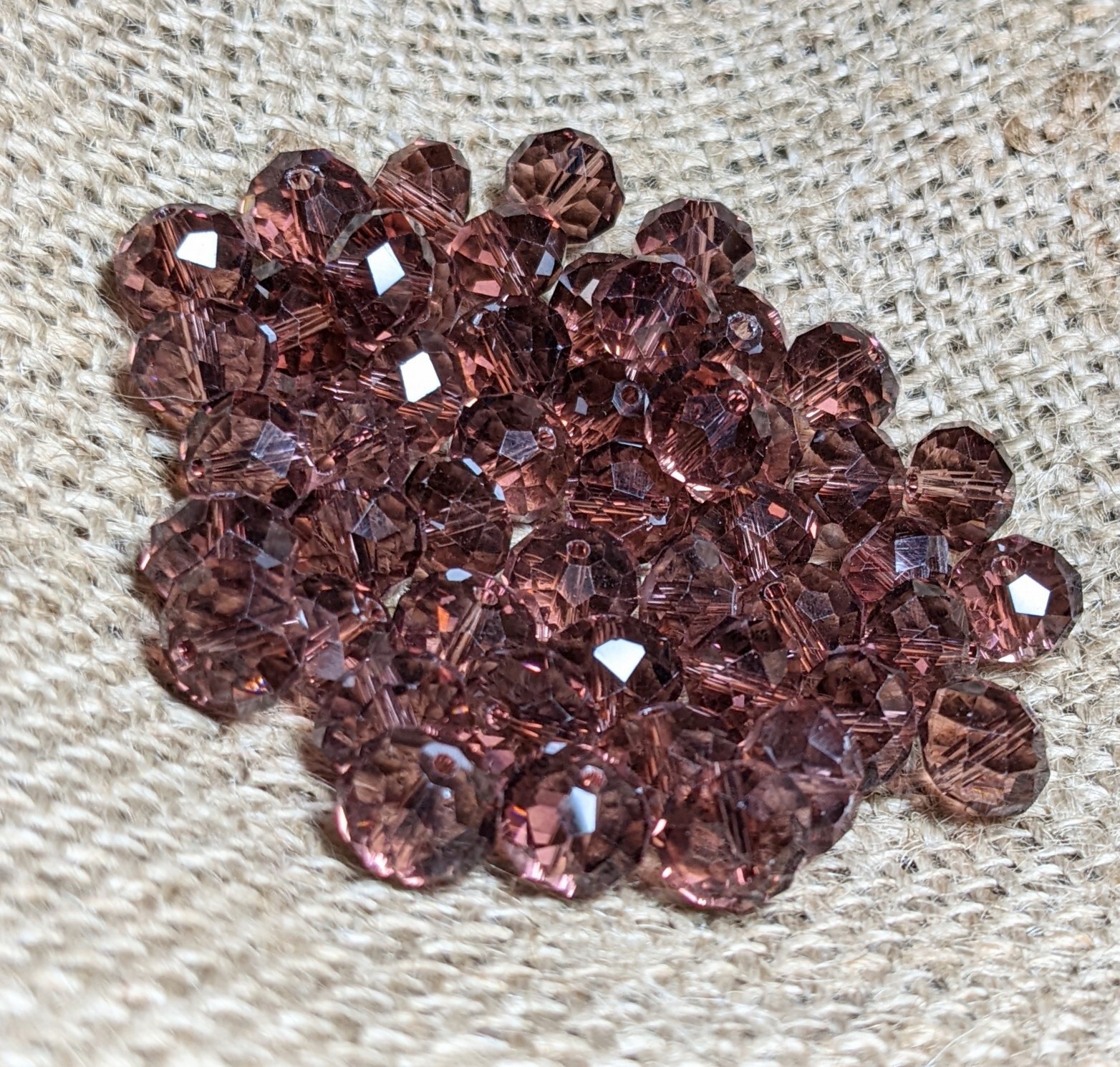 Crystal Beads 8mm Beads for Jewelry Making Bulk 180 pcs Purple Roundelle
