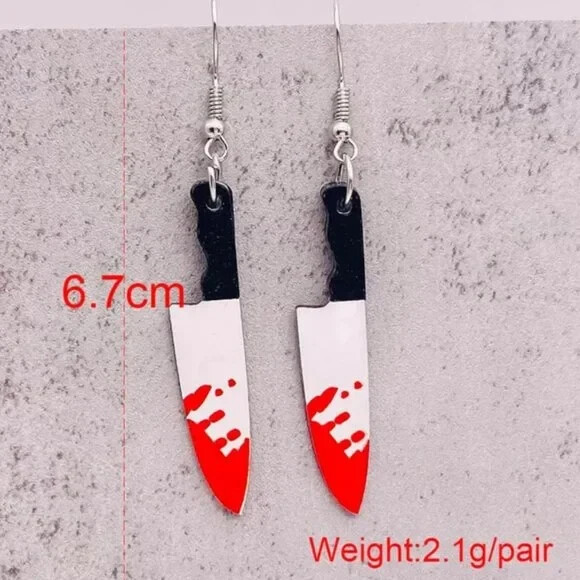 Horror Movie Themed Halloween Goth Emo Hanging Fashion Earrings Lot Of 4