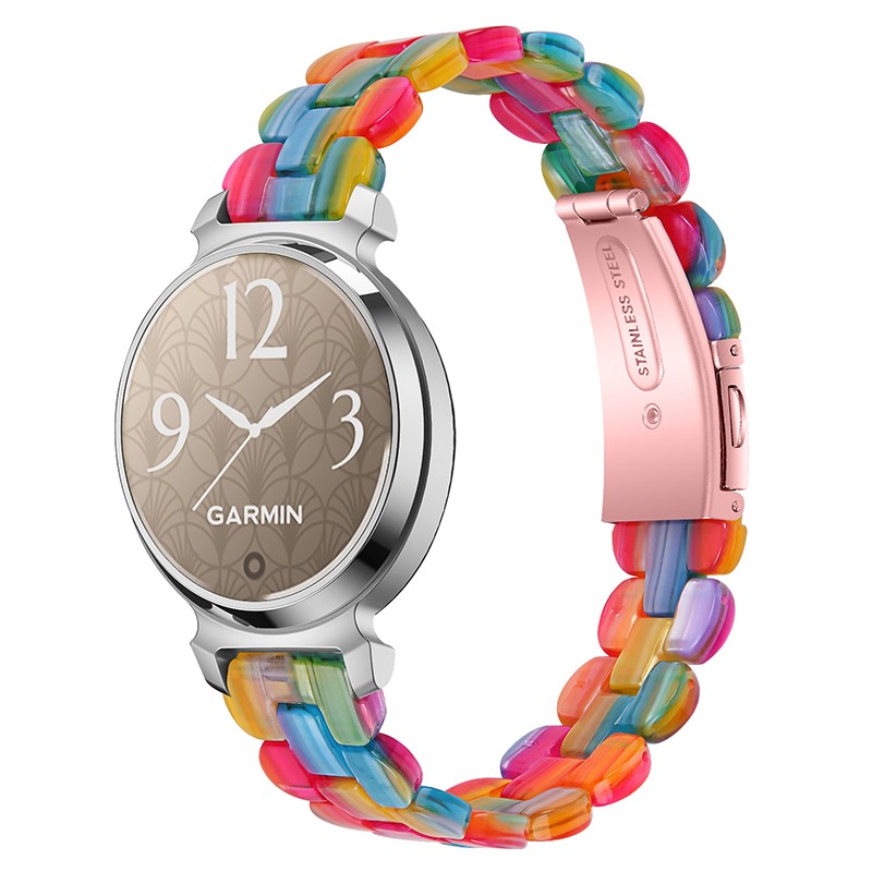 For Garmin Lily 2 Fashion Resin Stainless Steel Watch Strap Band Replacement