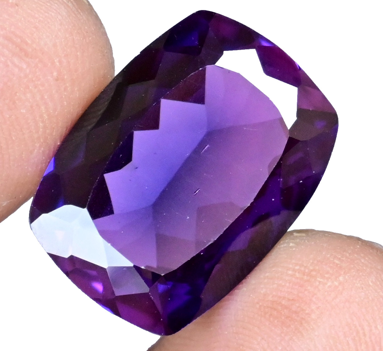 26.75 Ct Natural Purple-Pink Tanzanite Cushion Certified Flawless Loose Gemstone