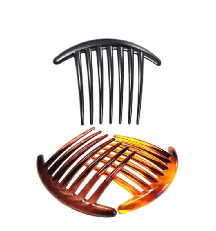 7 Tooth French Twist Comb, 3PCS Plastic Hair Clip, Hair Side Combs, Hair
