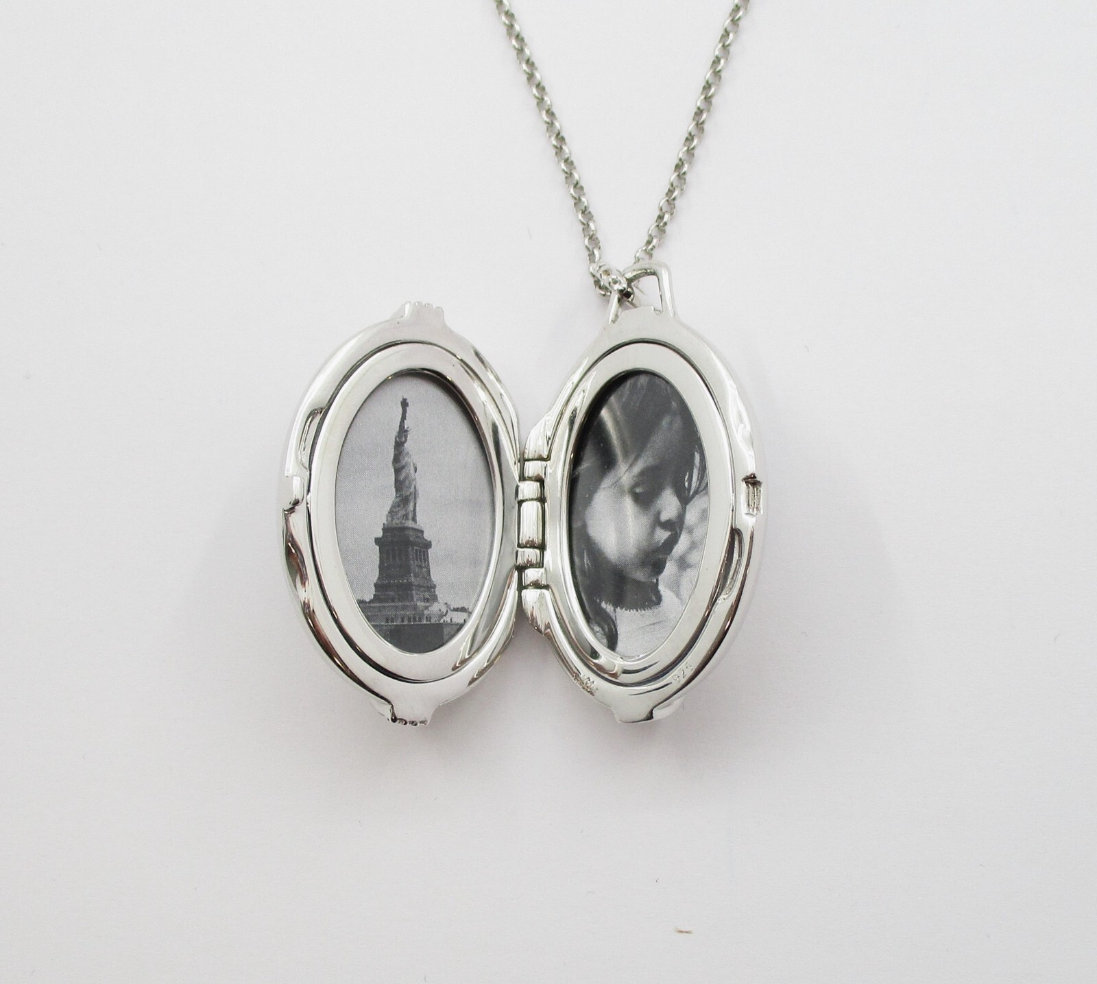 Monica Rich Kosann White Sapphire Rock Crystal Pendant/Locket Sterling Silver