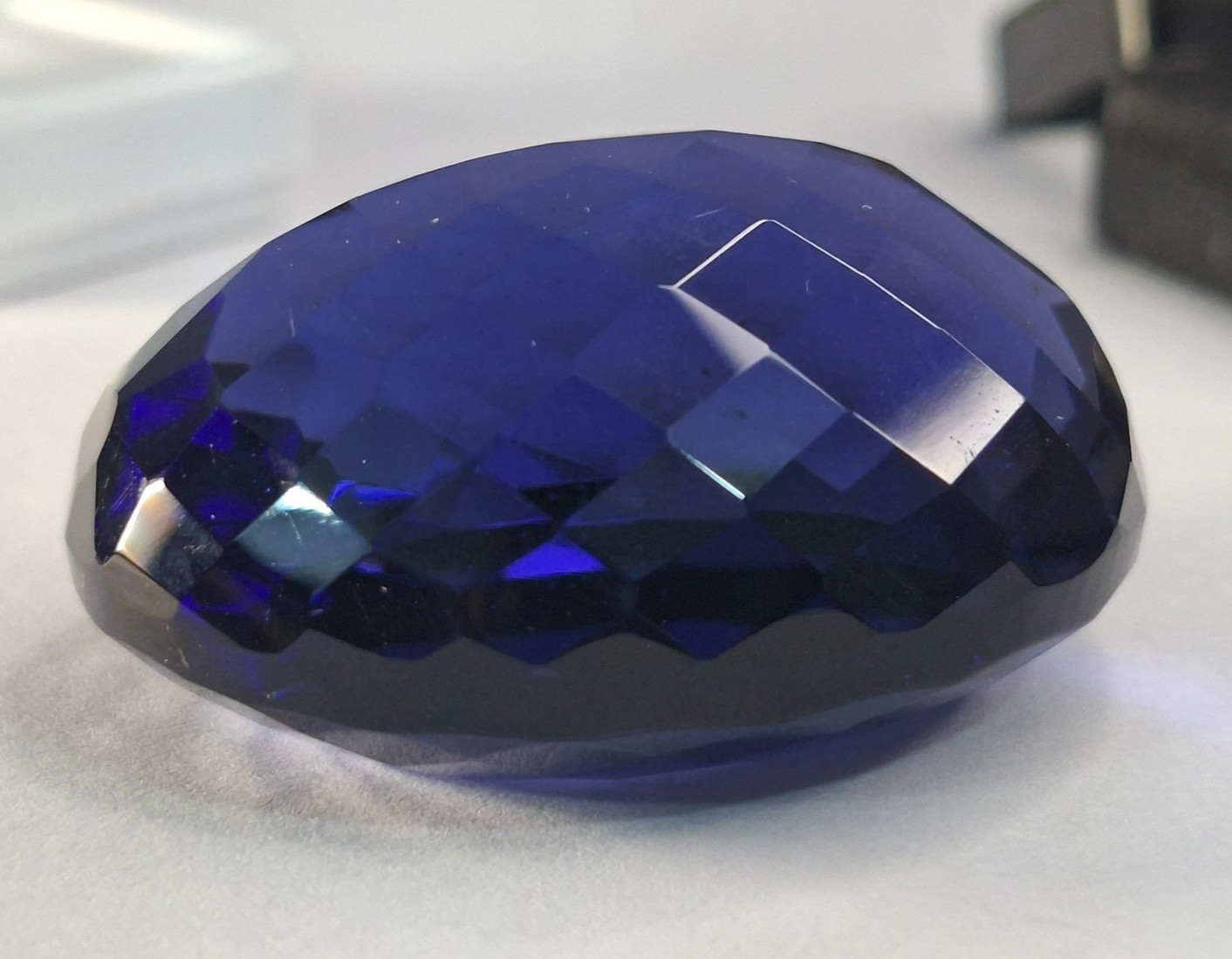 Natural Blue Iolite Oval Cut 231-233 Ct Certified Loose Gemstone TQ1869