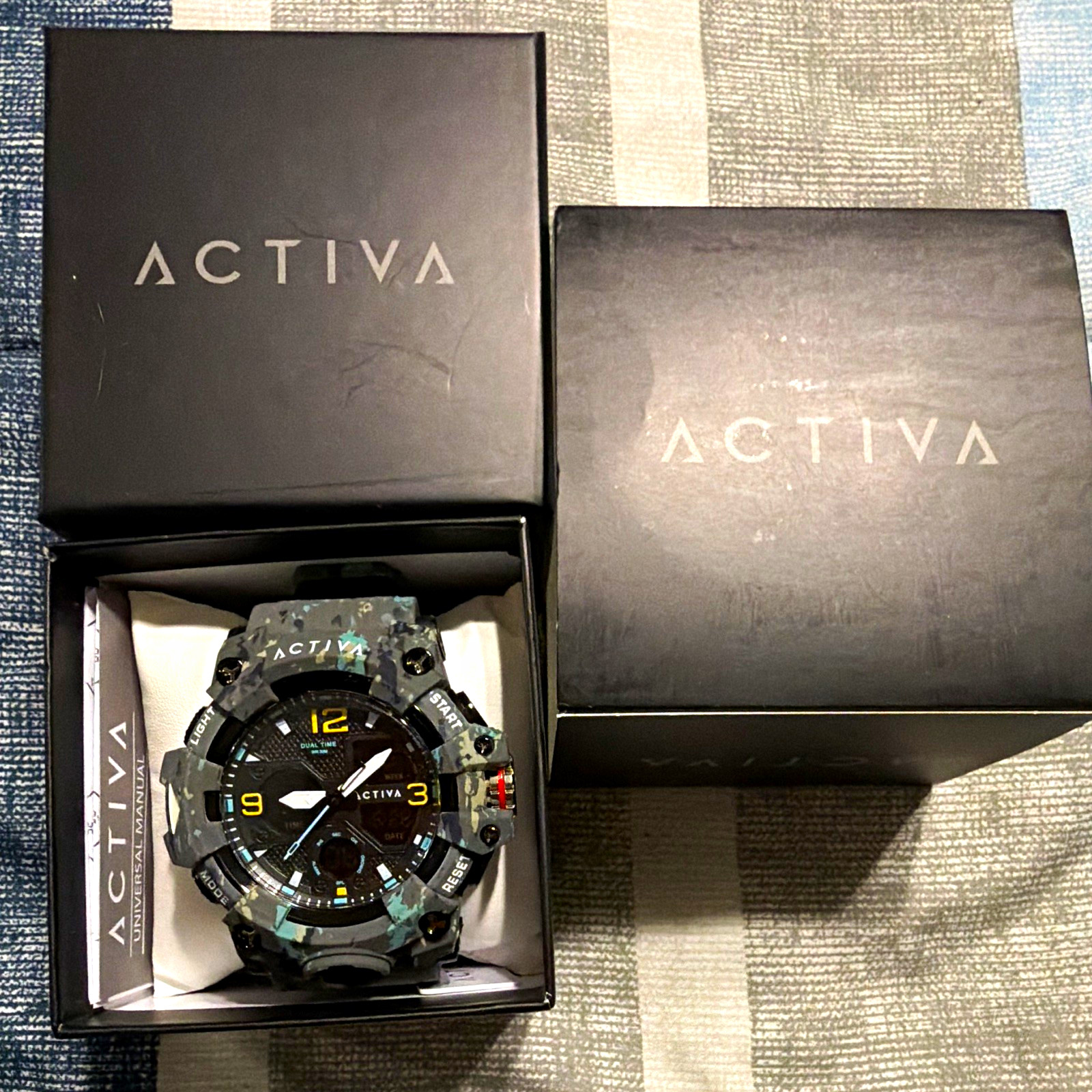 Activa Decus X Invicta Digital Men’s Watch – 49mm. Camouflage. Grey (ACW8008-002