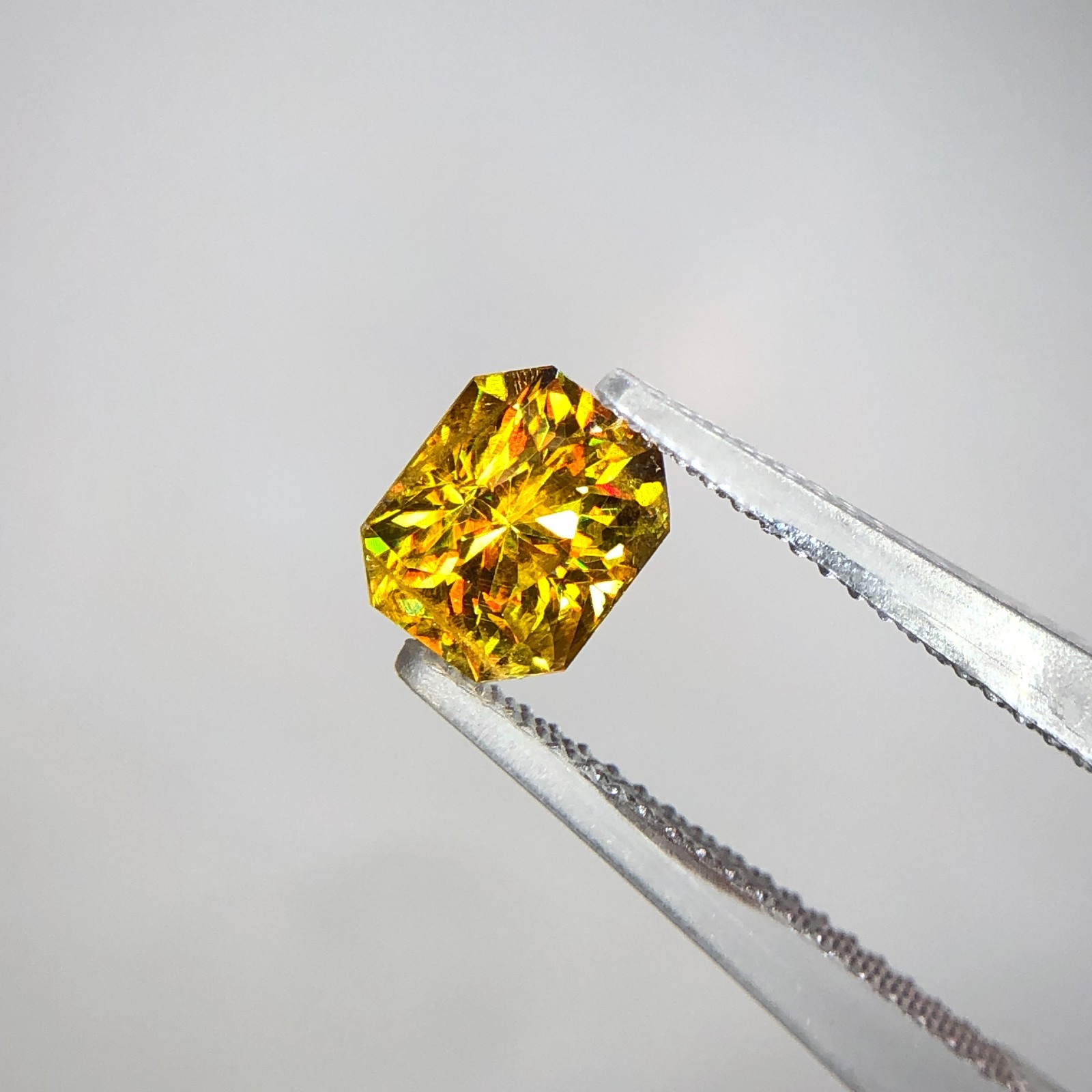 1.45 Carat | Natural Full Fire Sphene Titanite | Step Cut Gemstone Pakistan