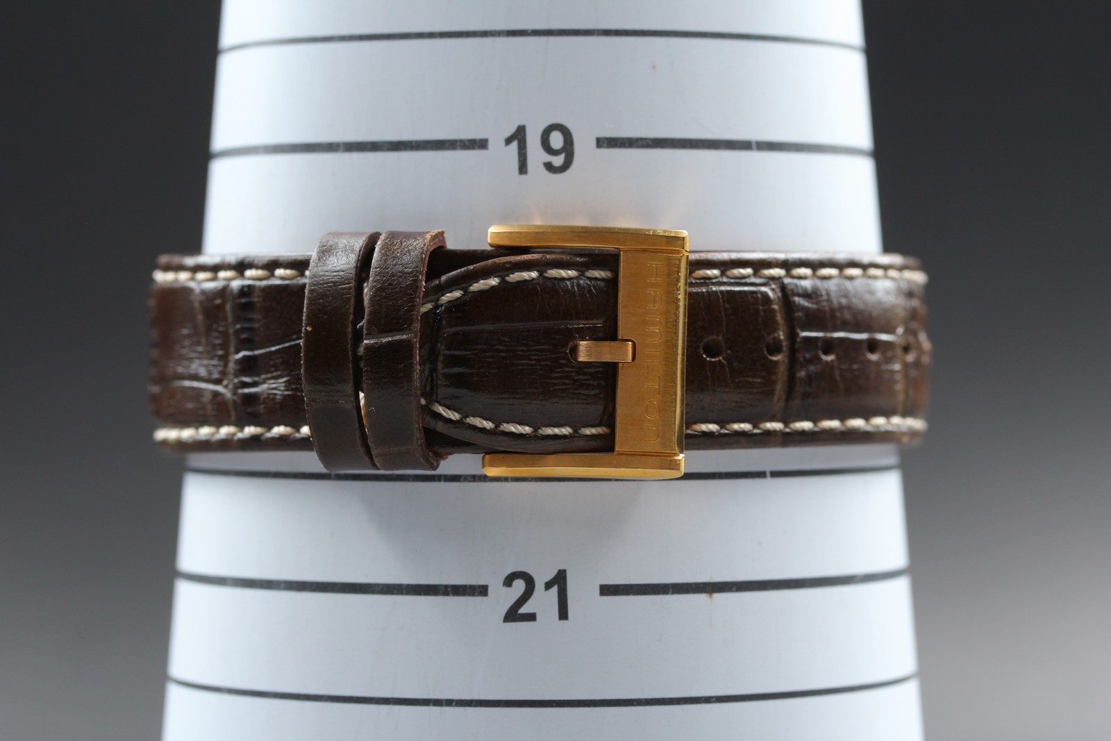 Near MINT Hamilton Jazzmaster H384410 Gold Small Seconds Quartz Mens Watch JAPAN