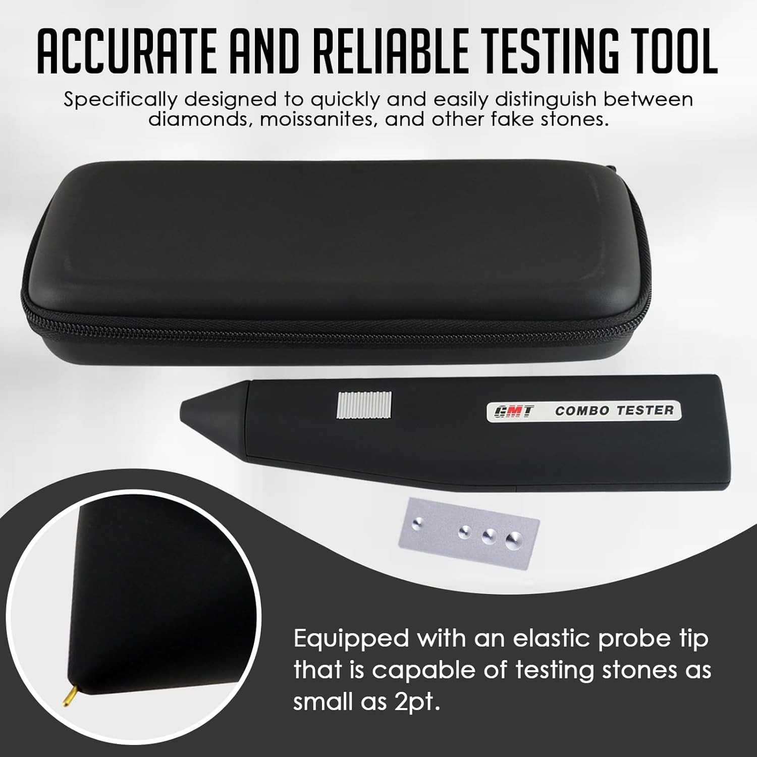 Diamond Tester Jewelry Gem Stone Tester Moissanite Tester Professional 2pt Je…