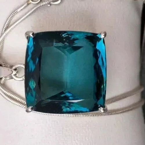 96.80 Ct London Blue Topaz Pendant Sterling Silver Pendant Gemstone Jewelry