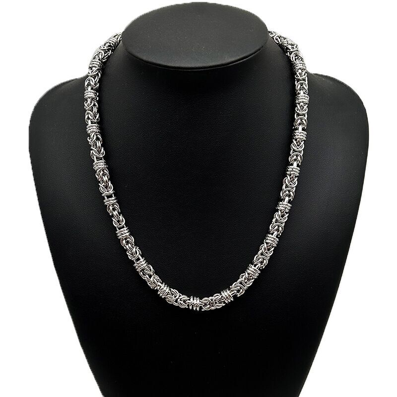 9mm Woman Man Stainless Steel Thick Heavy Braided Chain Necklace Bangle Bracelet