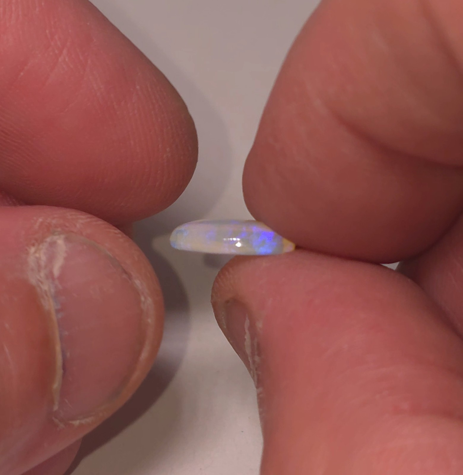 Australian Crystal Opal Oval Cabochon Natural Opal Coober Pedy 11.5 mm x 7.5 mm