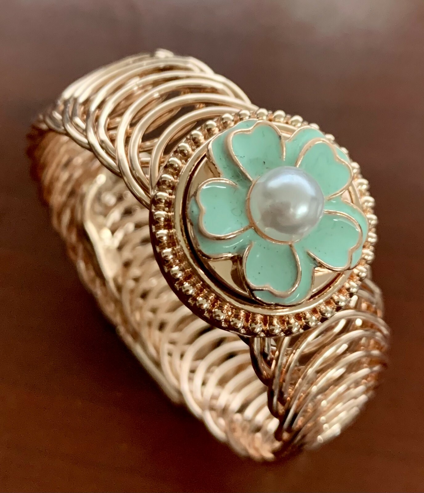 Snap Jewelry Rose Gold Wrap Bracelet Adjustable fits 18-20mm Ginger Style Charms