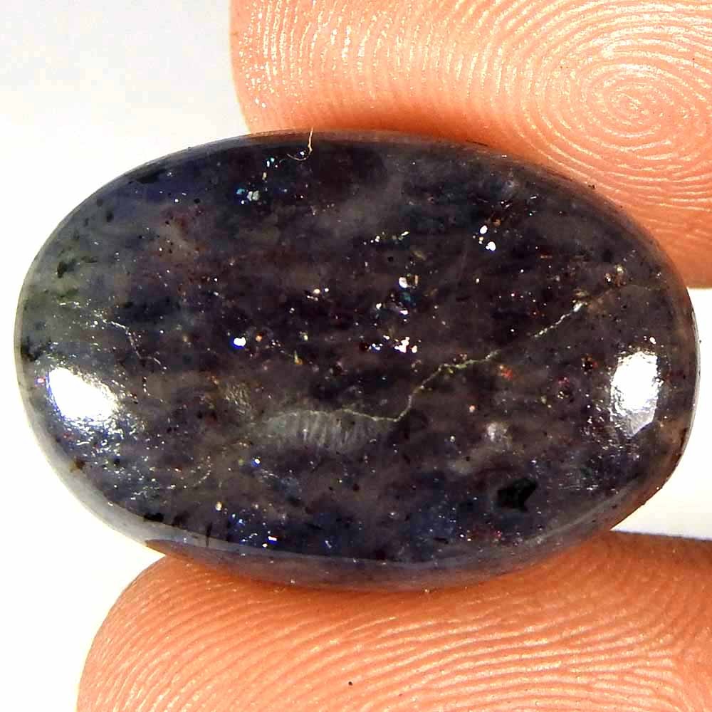 21.90Cts100%Natural Red Blue Iolite Sunstone Oval Cabochon Loose Gemstone
