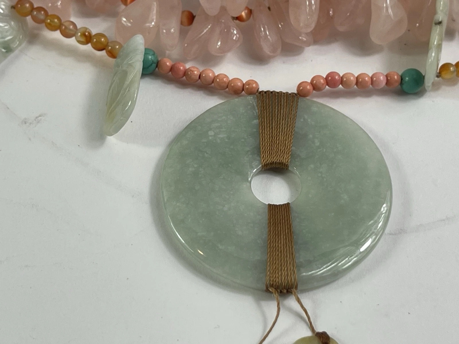Simon Alcantara Design Polished Stone Necklace Stunning ! Bergdorf Goodman