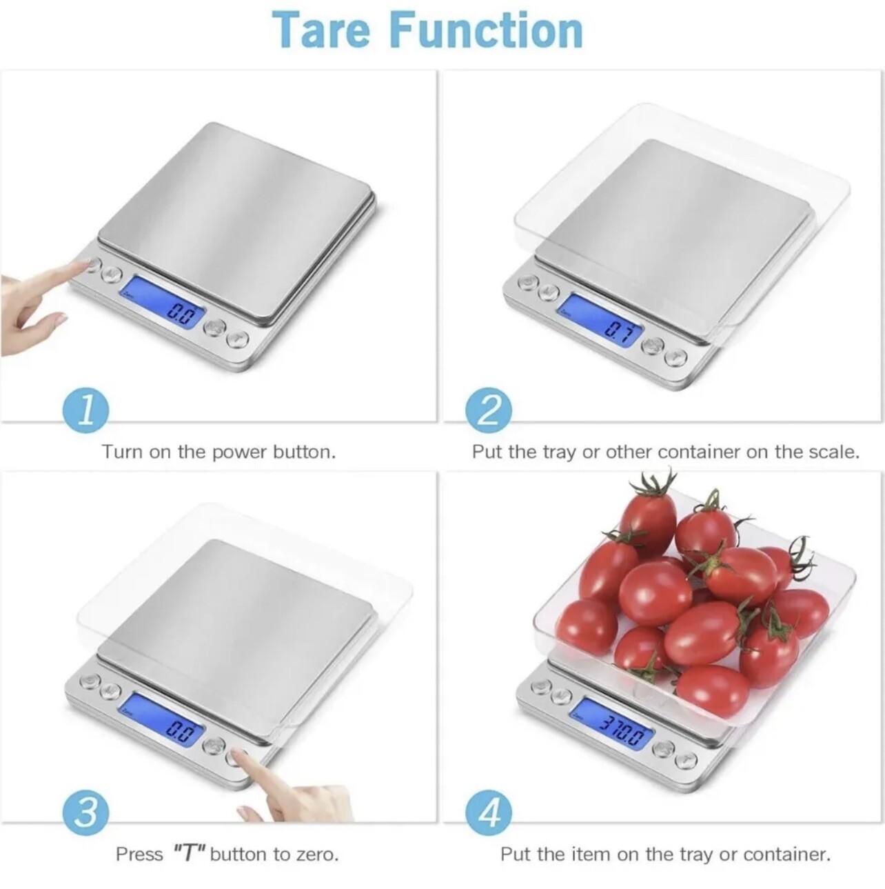 Digital Weighing Scale 0.1 Grams To 3000 Grams. Great For Kitchen And Jewellry