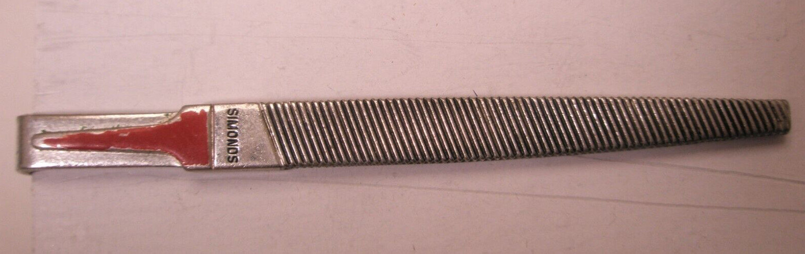 Simonds Bastard Rasp File Vintage ANSON Tie Bar Clip double course tools