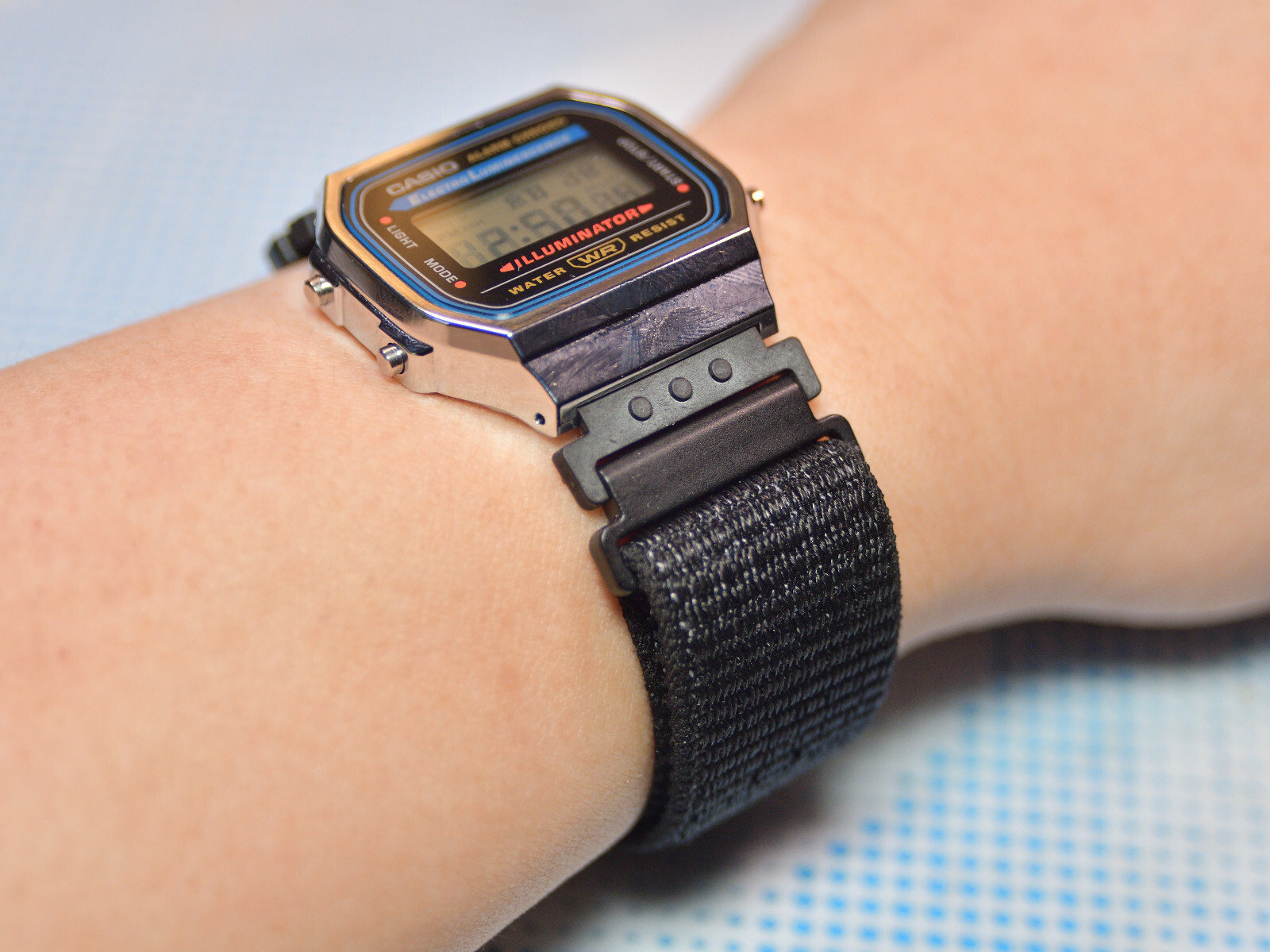 Resin watch strap & watch band adapter for CASIO A168 & AQ230 Slim profile