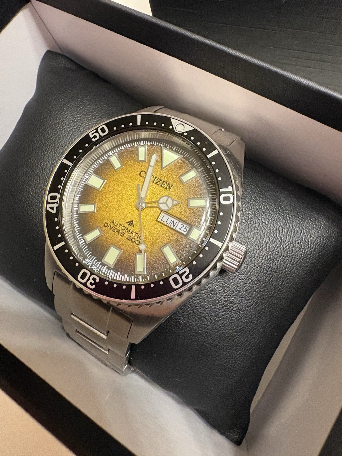 CITIZEN PROMASTER MARINE DIVER AUTOMATIC STAINLESS MENS WRISTWATCH W/BOX