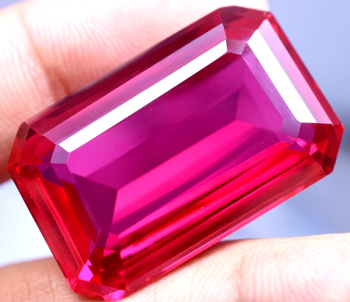 Extremely Rare & Natural 85.32 Ct SUNRISE RUBY GGL Certified Loose Gemstone
