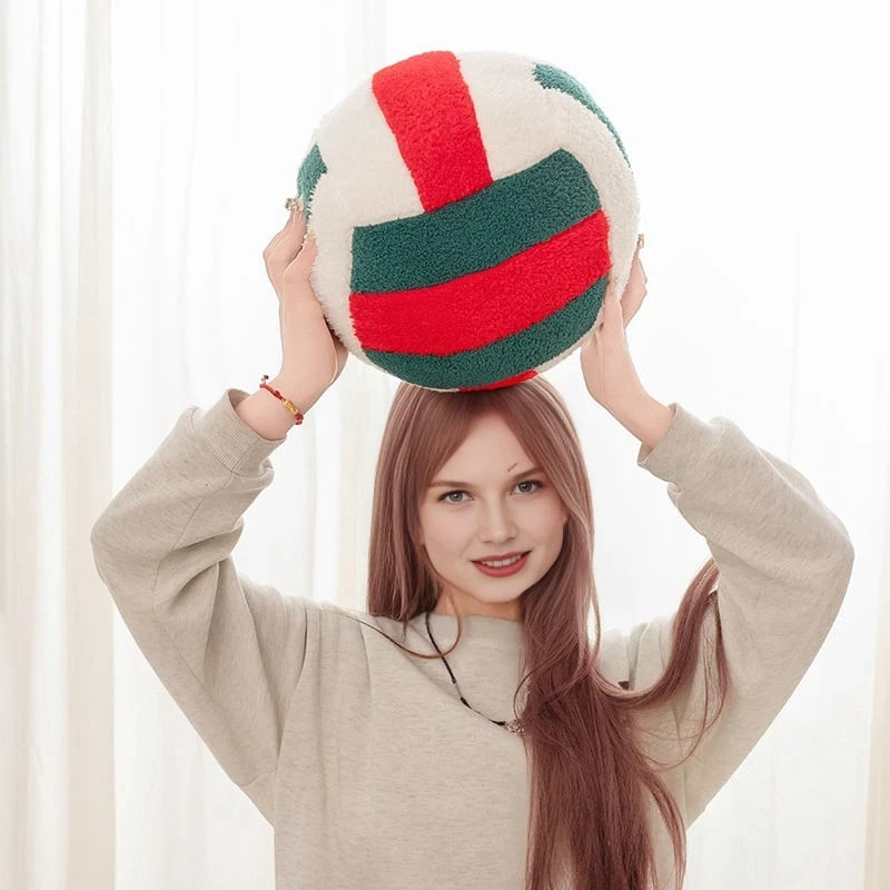Volleyball Sports Pillow Fluffy Soft Throw Pillow Toy Durable Sport Basketball~
