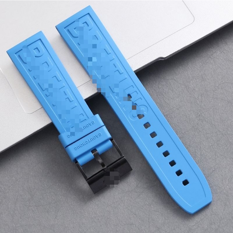 22 24mm rubber strap silicone suitable for Breitling Avenger orange blue
