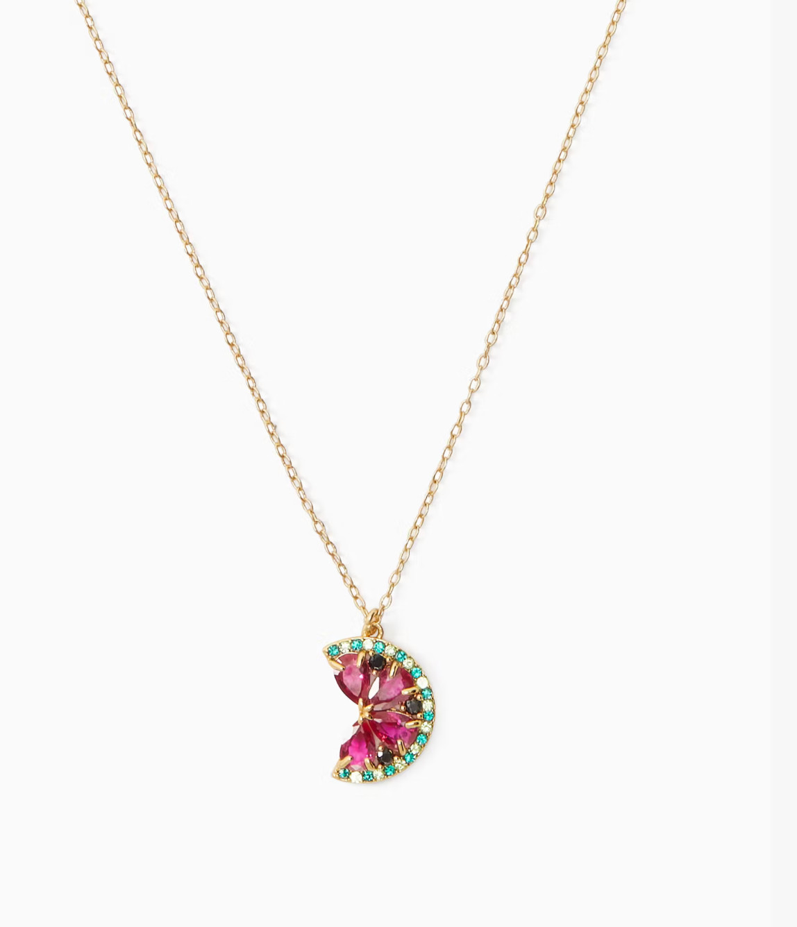 NEW Kate Spade Watermelon Crystal Necklace Pendant Pink Gold KC752 w/ Receipt