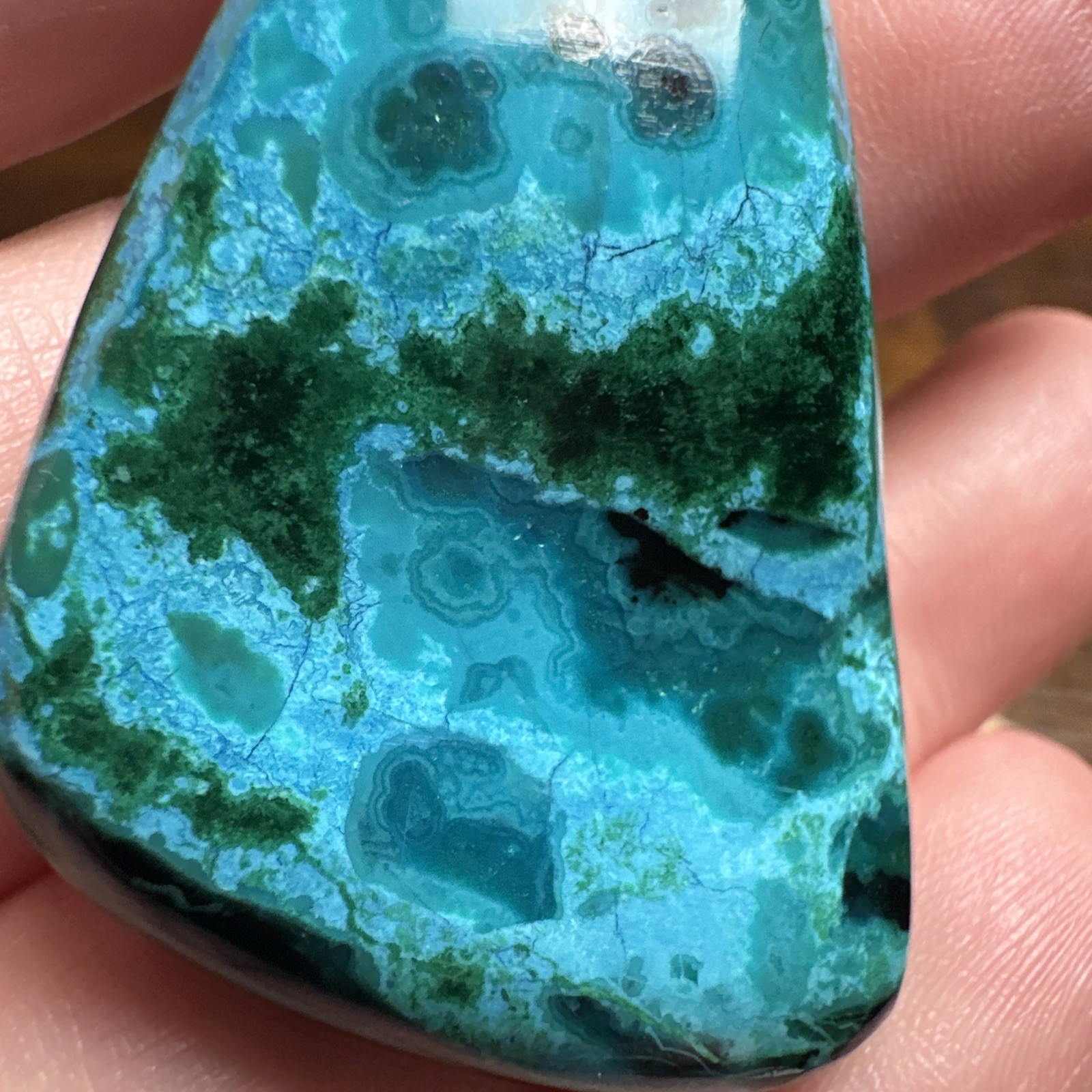 Ray Mine, Arizona Chrysocolla Malachite Gemstone Cabochon 105ct GORGEOUS!