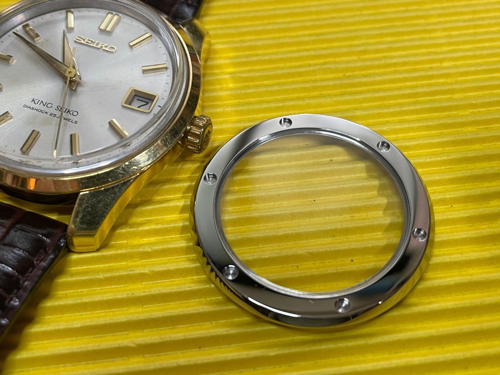 Seiko King Seiko 44KS Sapphire See-Through Case Back SUS316L From Japan