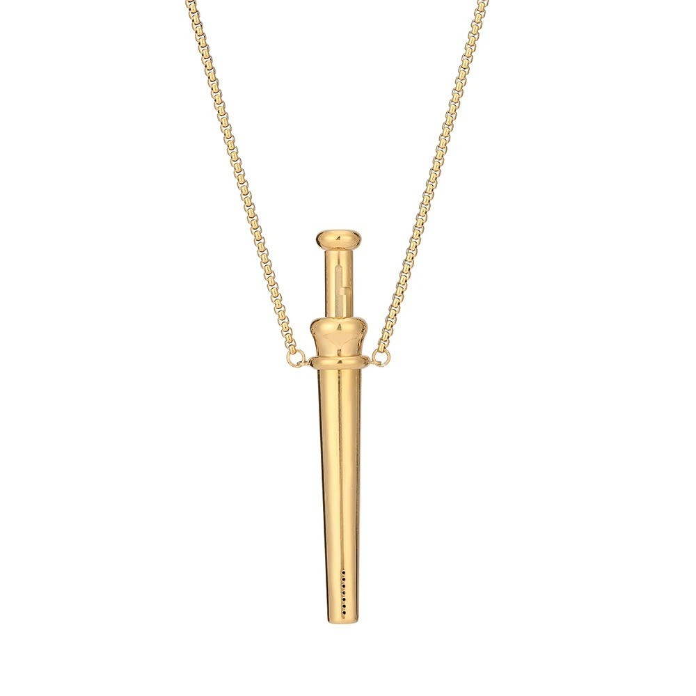 Incognito Clone Bump Snuff Straw Necklace In Rose Gold Large New