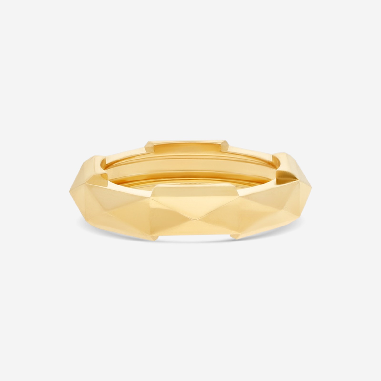 Gucci Link to Love Studded 18kt Yellow Gold Ring YBC6621880010 MSRP $2050
