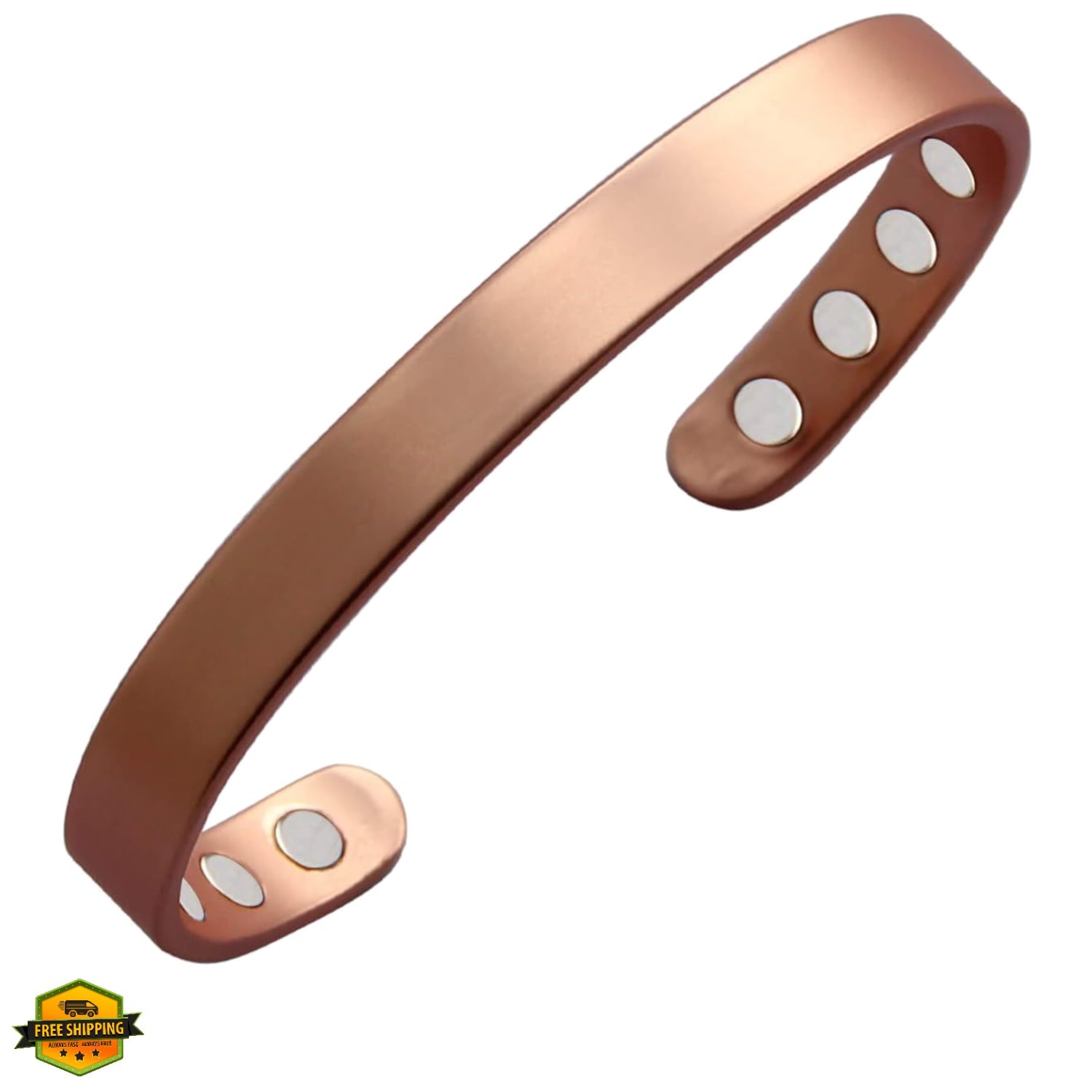 Copper Bracelet for Men and Women, 99.9% Pure Copper Magnetic Bangle with 8pc…