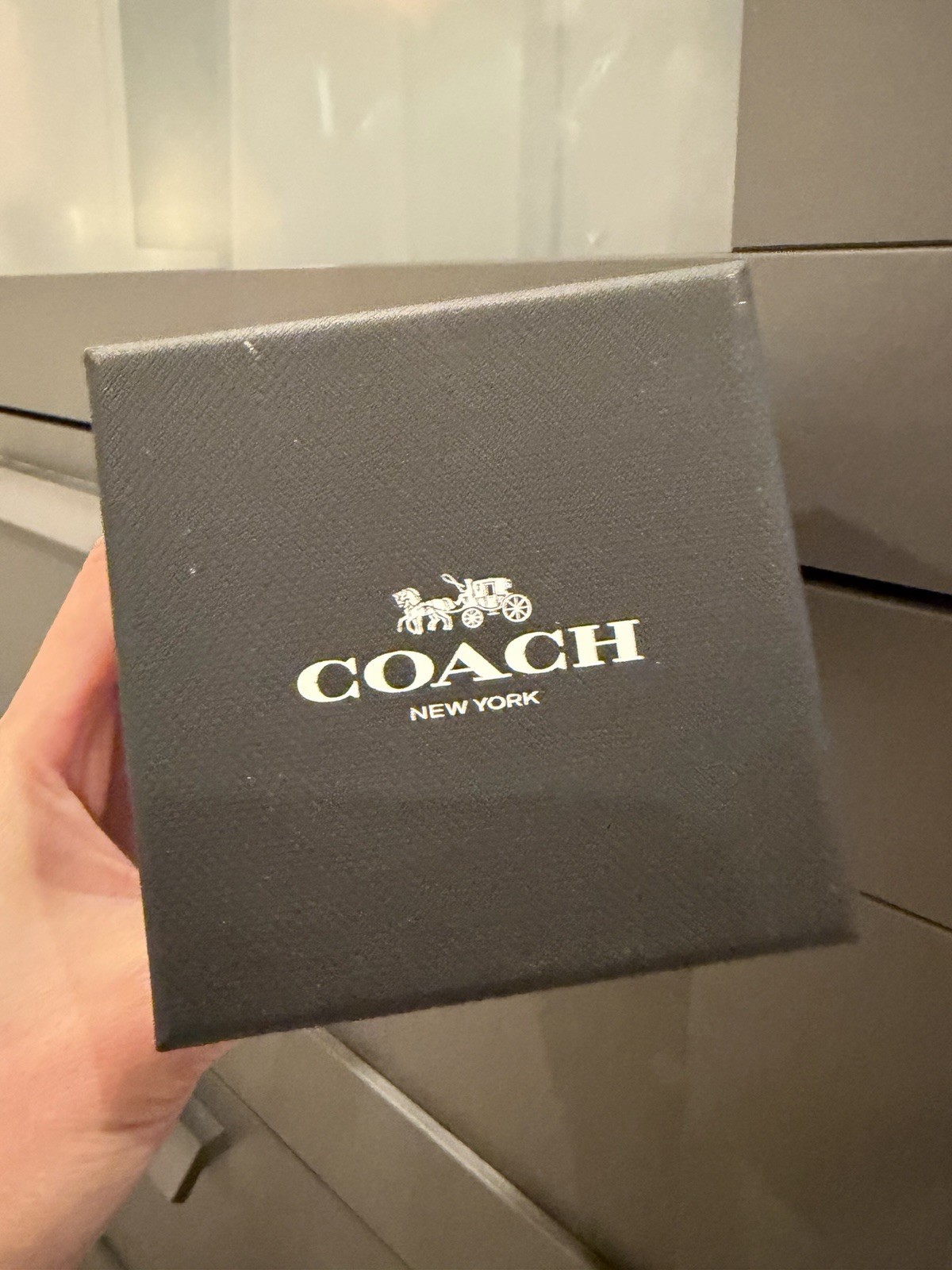 Coach Women’s Quartz Watch Silver Dial Crystal Bezel Brown Leather Strap Box