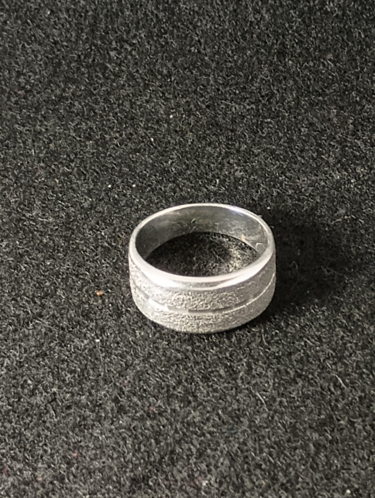 Costa Rica Silver Ring .999 Textured Size 8