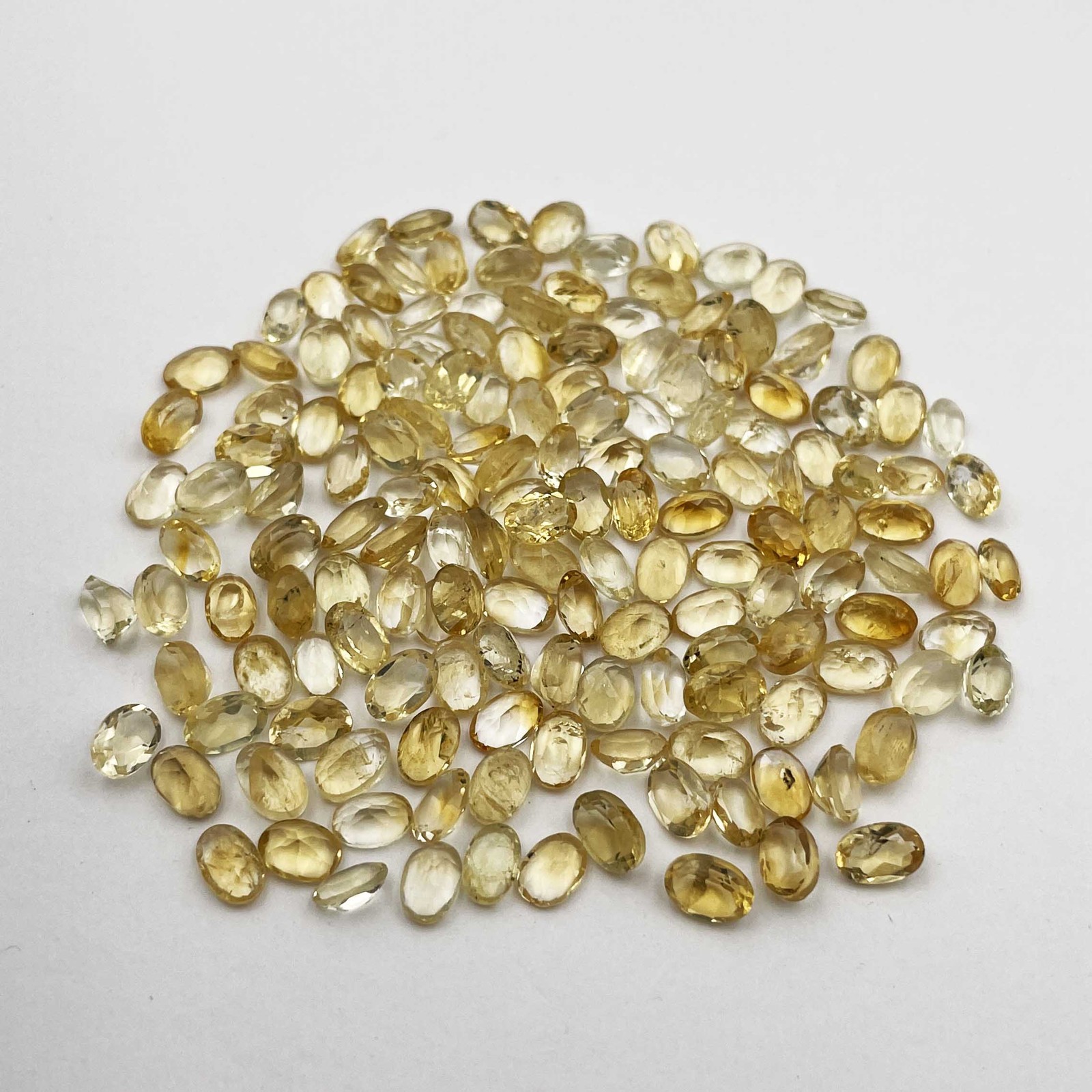 Natural Citrine Oval Cut Loose Gemstone Lot 238 Pcs 4*6 MM 100 CT