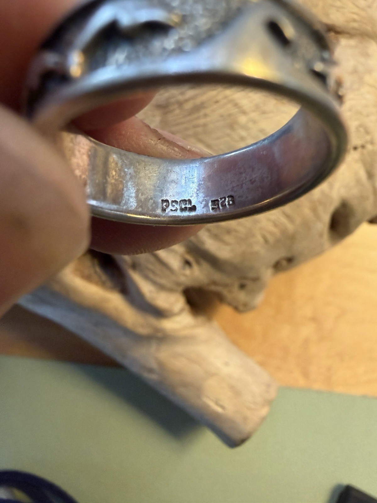 Signed Sterling Silver Dolphin Ring Band 925 Size 8 Peter Stone